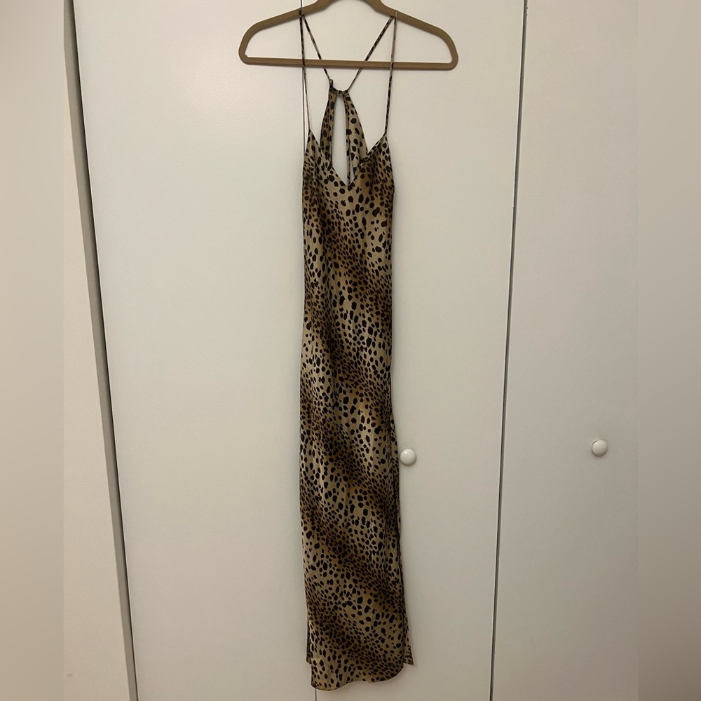 Victoria's Secret Leopard Print Halter Dress